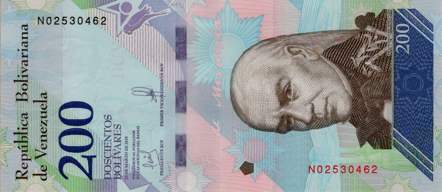 Venezuela 200 2018 UNC P-107/b